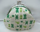 SALE Handmade Coin Purse -  CUTE FROG