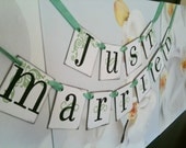 Just Married Banner/ Wedding Sign / Custom Colors / Photo Prop/ Works On a Car