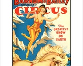 Circus Poster - Ringling Bros. Horse Rider - 11x14 - Circus print