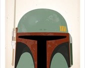 Star Wars Boba Fett Helmet print - 8x10 print - Star Wars print