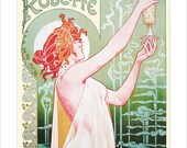 Absinthe Poster - Vintage French print - Absinthe Robette -11x14 -  Art Nouveau poster