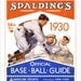 Vintage Baseball Print - Spaldings 1930 Baseball Guide print - 11x14 print - Baseball art Baseball decor