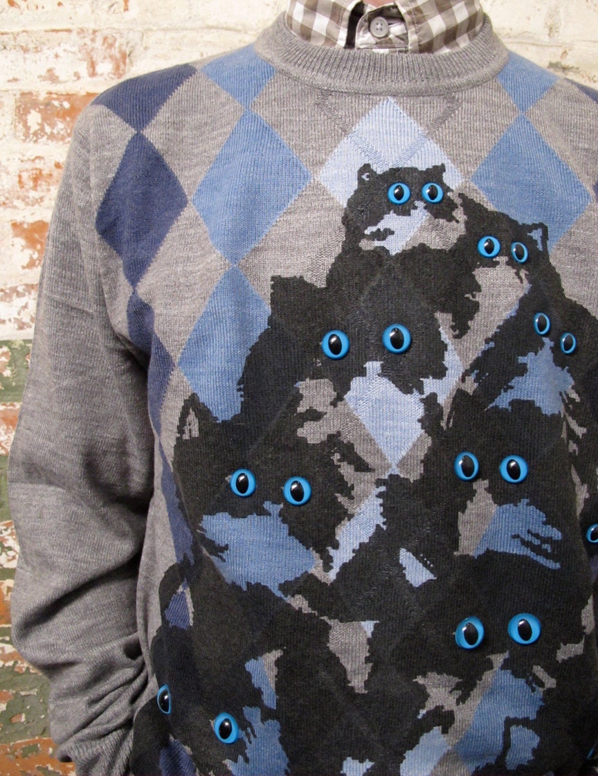 The Official Watson and Sherlock Crazy Cat Jumper in LARGE