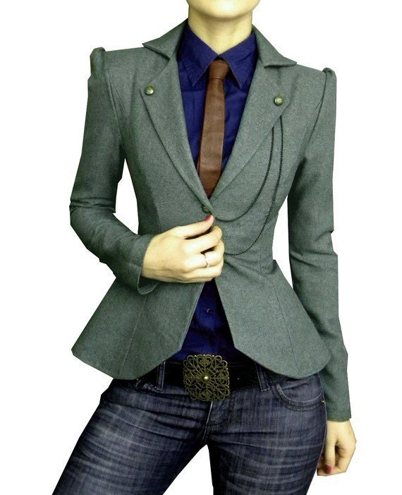 Dalia Jacket, custom,available in Dark Grey