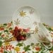 Vintage Teacup & Saucer Leaves with Hankie and Tussie Mussie Corsage Pin Gift Set Squirrel Nuts Half Price Sale