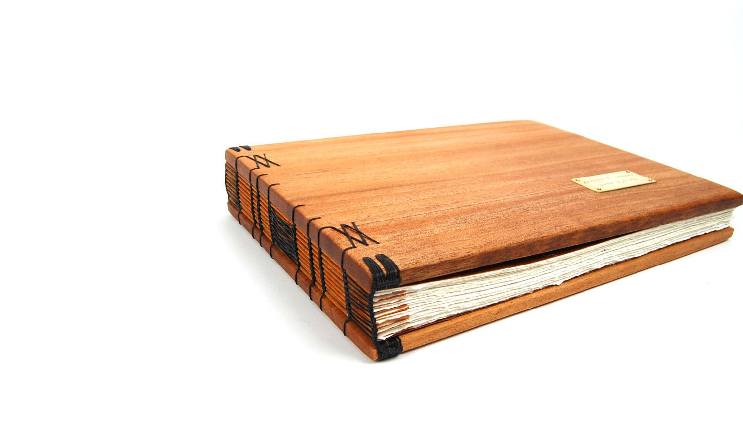 unique guest book with wood covers - custom wedding personalized rustic elegant fall wedding anniversary gift - made to order
