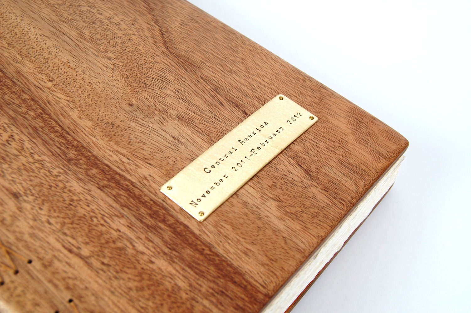 Personalized Hand Stamped Metal Nameplate for ready to ship Journals and Guest Wood Books  Name Plate Custom