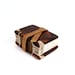 black walnut  mini journal - small handmade wood book - woodland rustic