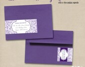 Printable Damask Wrap Around Labels - You Pick the Colors & Fonts Il_170x135
