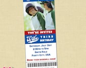 Baseball Ticket Invitation - Printable Baseball Party Invitation Il_170x135