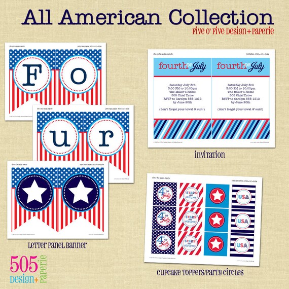 4th of July Party Decorations - All American Collection HALF OFF Il_570xn