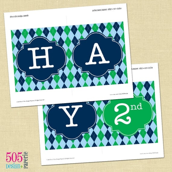 Printable Golf Birthday Banner- Golf Pro Party Collection Il_570xn