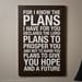 Gallery Wrapped Canvas Jeremiah 29:11 Subway Art // Brown and White // 20x30