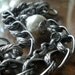 Silver Chain Bracelet with Ivory Glass Pearl