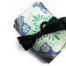 Make up case / Makeup roll in Blue and Green, Makeup bag organizer, five pockets