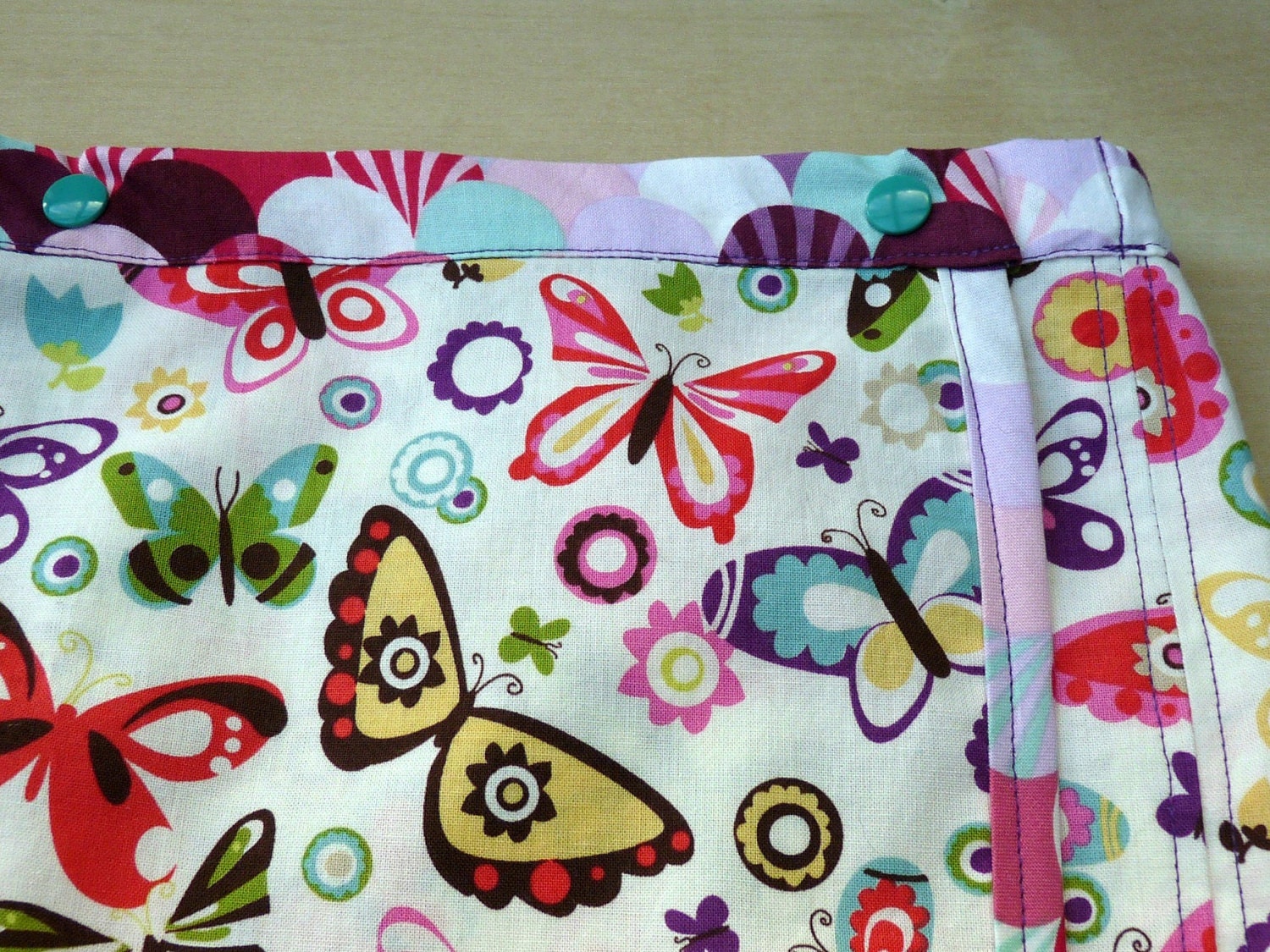 Butterfly Print Wraparound Girls Skirt