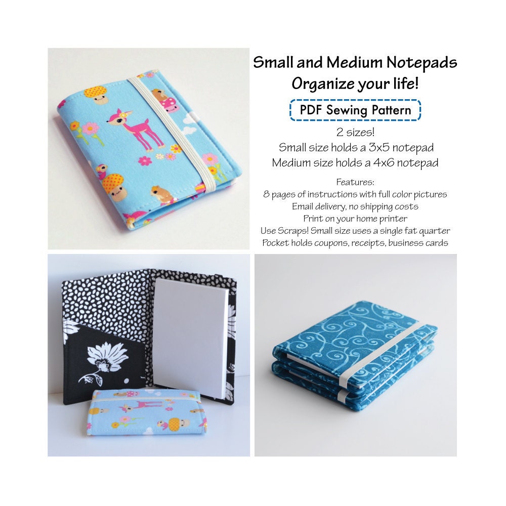 Small and Medium Notepad Organizers PDF Pattern