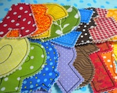 Complete Set of Fabric LETTERS & NUMBERS - Rainbow Colors