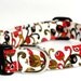 Dog Collar - Olive Berry - Creamy White, Olive, Red and Black