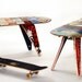 recycled skateboard bench - 60" Three seater