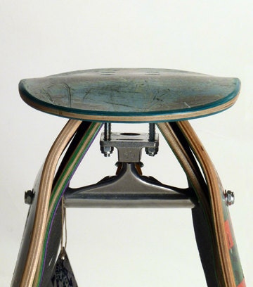 recycled skateboard stool - Custom