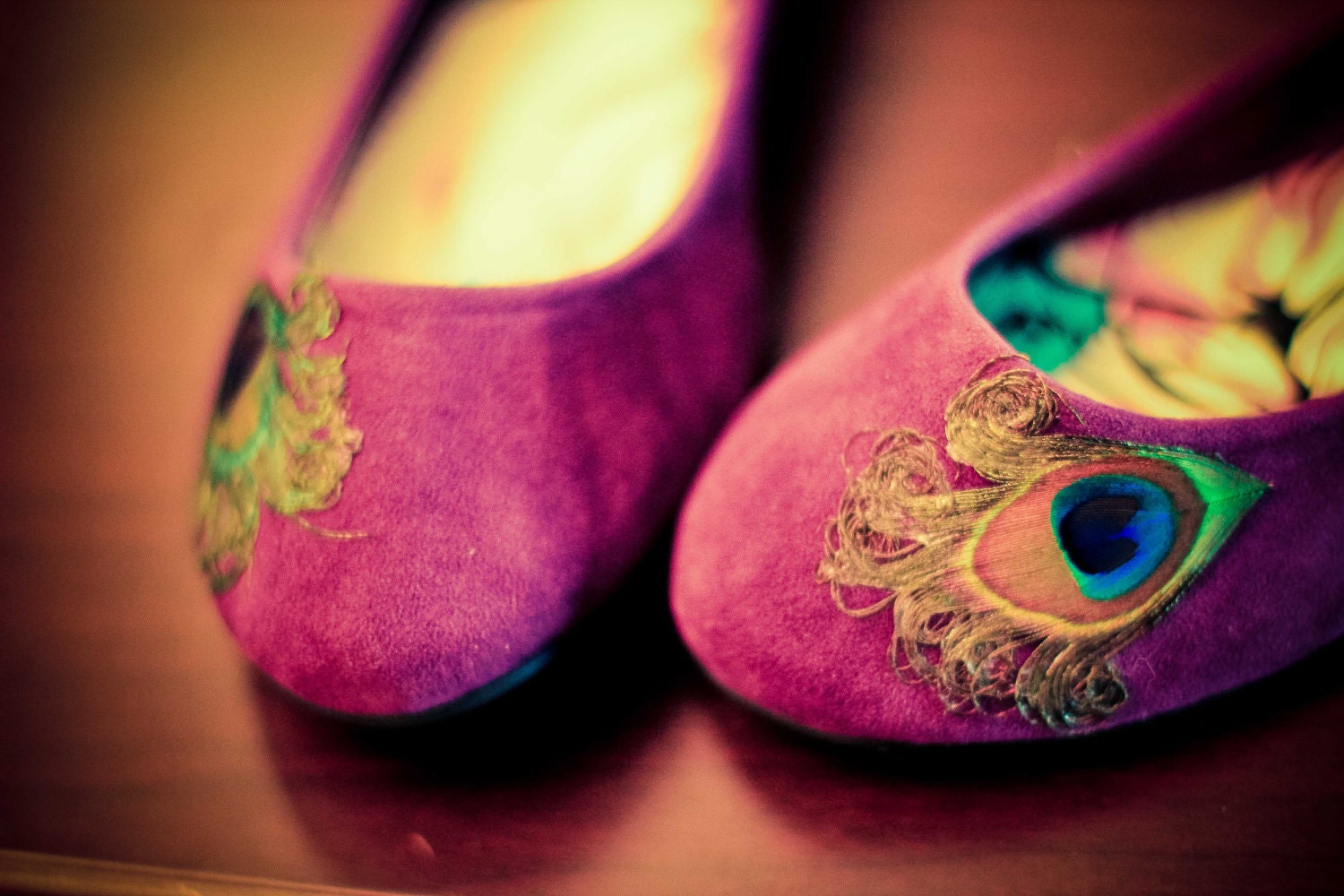 Purple  Peacock Flats ... Size 7.5