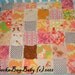 FairyTales and Mermaid Tails Rag Quilt in Strawberry and Chocolate by Becka Bug Baby on Etsy