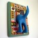 DogTail Leash Holder- X0X0 PatchWork Paws - with Optional Letter Tiles