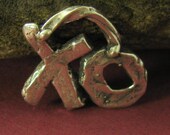 XO  - Hugs and Kisses Sterling Silver Artisan Charm  -  AC134