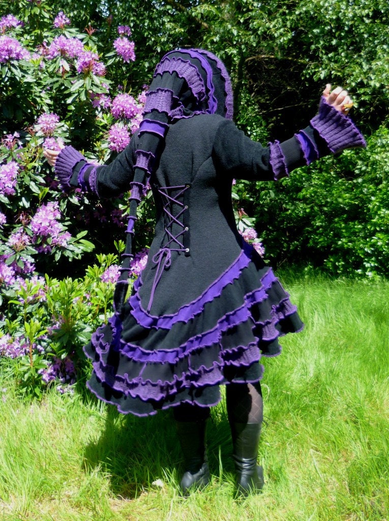 Gypsy Vampire coat from recycled sweaters - RESERVED for Maria