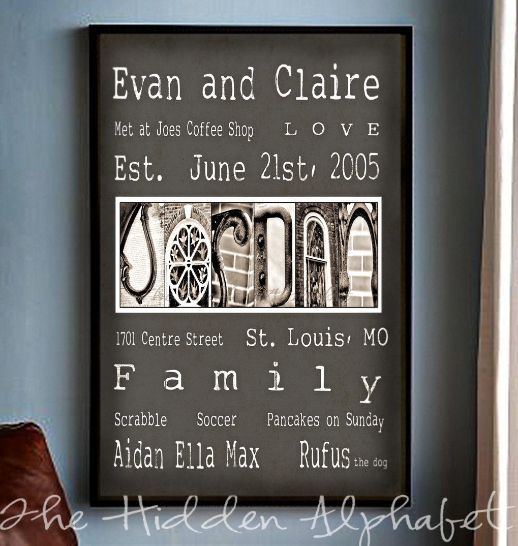 SaLe CUSTOM NAME Frame Alphabet Photo Fine Art Print 11x14 Letter Photography