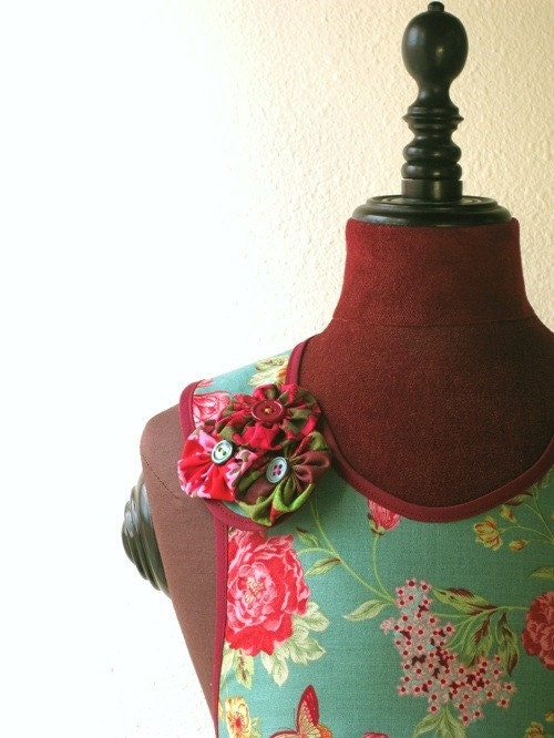 Child's vintage inspired apron with butterflies