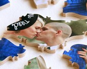 120 piece Wedding Guest Book Wood PHOTO Puzzle