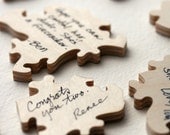 90 piece Rustic Guestbook Wedding Puzzle WOOD