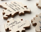 80 piece Modern Guestbook Wedding Puzzle WOOD - names or date added
