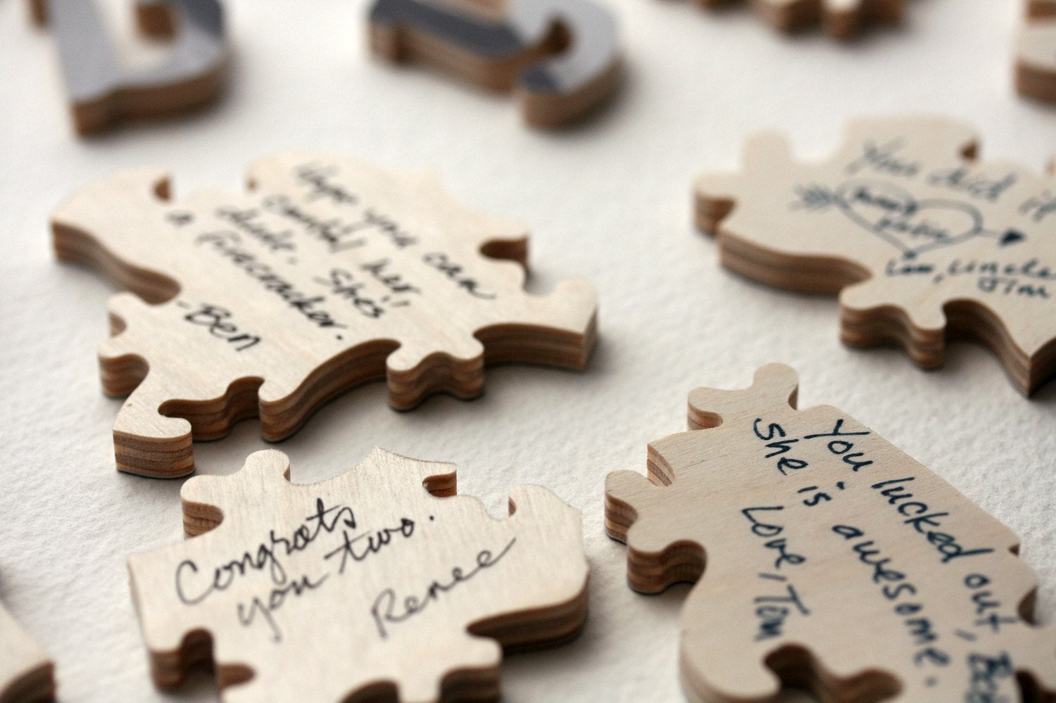 30 piece Wedding Guestbook Alternative PHOTO Puzzle - great way to use your engagement photo