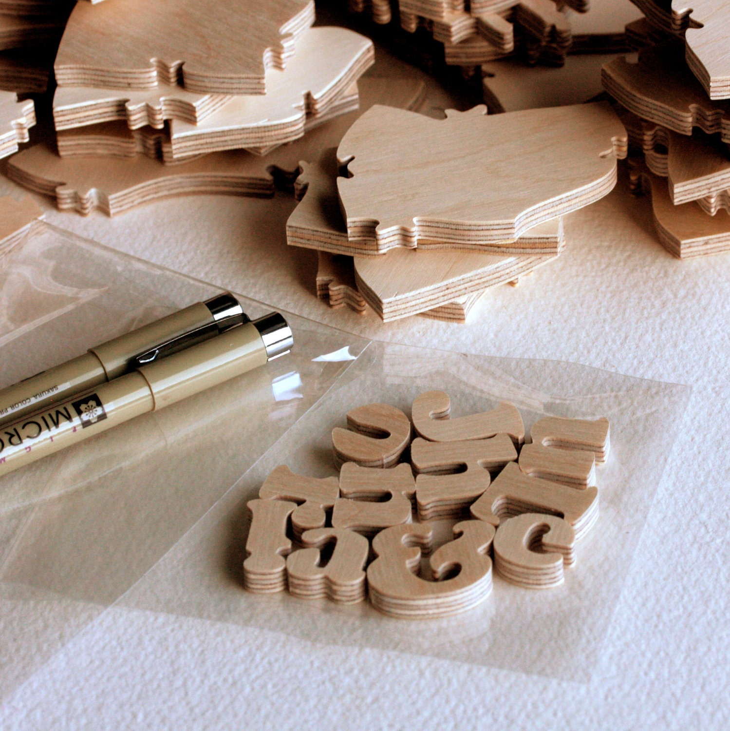 30 piece Rustic Wood Guest Book Wedding Puzzle HEART