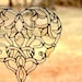 Stained Glass Heart Suncatcher Art Nouveau Glass Art Window Ornament - Made To Order Wedding Gift, Anniversary, Gardener