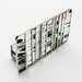 Stained Glass Business Card Holder Black White Clear Art Glass Modern Contemporary Office Fathers Day Handmade OOAK Unisex
