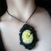 Zombie Cameo Necklace, Skeleton, Skull Jewelry, Short Length, Large Pendant