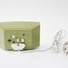 Green Metamec electric bedside alarm clock Model 905