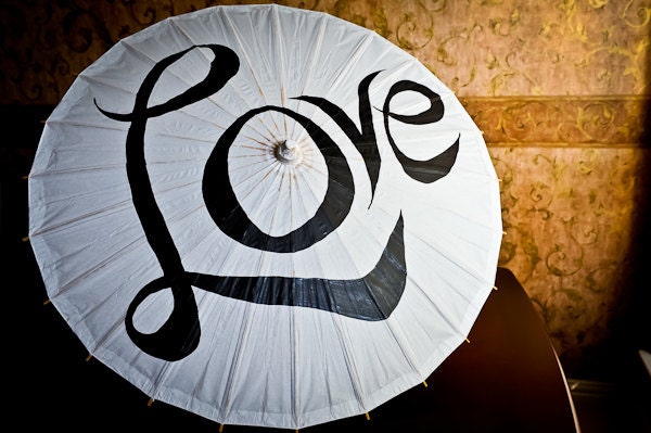Large White Parasols or Umbrella for Weddings with Love - READY TO SHIP