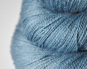 Hazy winter sky OOAK - Baby Alpaca / Silk yarn lace weight