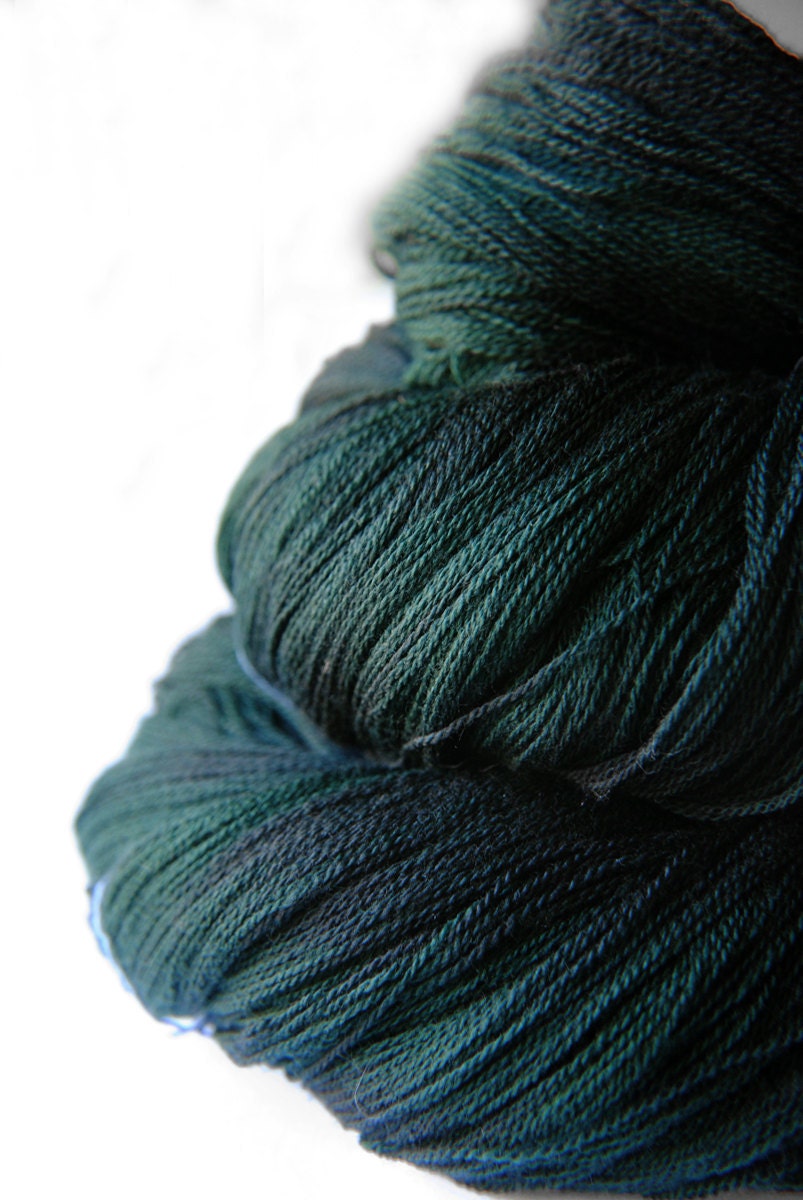 Mystic forest OOAK - Merino Yarn Fine Lace weight