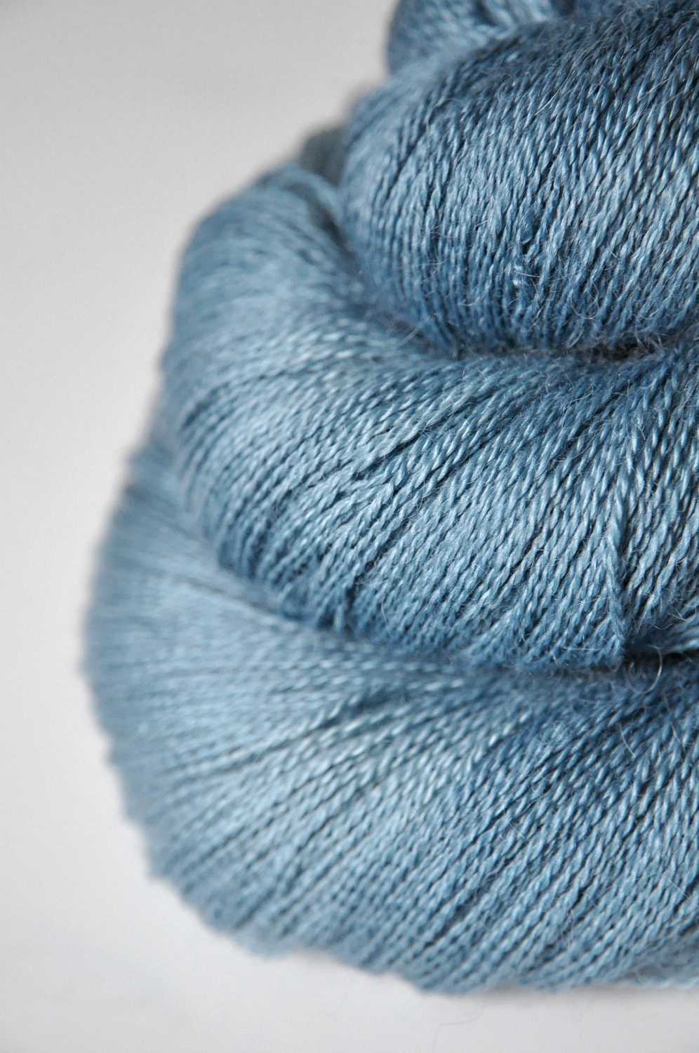 Hazy winter sky OOAK - Baby Alpaca / Silk yarn lace weight