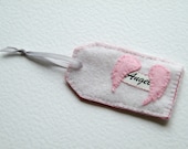 Soft pink angel gift tag - hellogoodbyedesigns