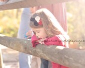 Fiona - silk fabric rosette headband