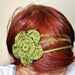 Crochet Headband Flower CHOOSE COLOR  Leaf chocker necklace  Wood Woodland Forest Sage Avocado Grass Nature Olive Pine Gift under 25