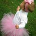 Baby Girl First Birthday Tutu Outfit with Headband and Flower Clip