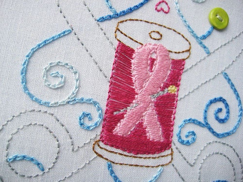 Breast Cancer Fundraiser embroidery pattern